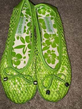 Dollhouse Lime Green Mesh Ballet Flats Size 6